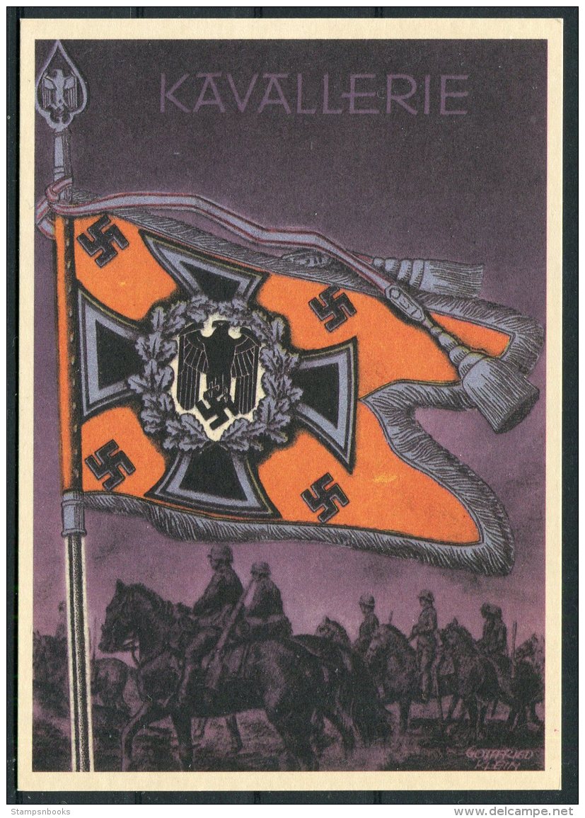 Germany DR Deutsche Reich Propoganda Wehrmacht Standarten Postcard 12 (REPRODUCTION) - War 1939-45