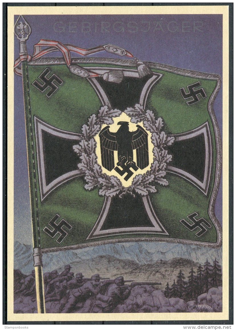 Germany DR Deutsche Reich Propoganda Wehrmacht Standarten Postcard 7 (REPRODUCTION) - War 1939-45