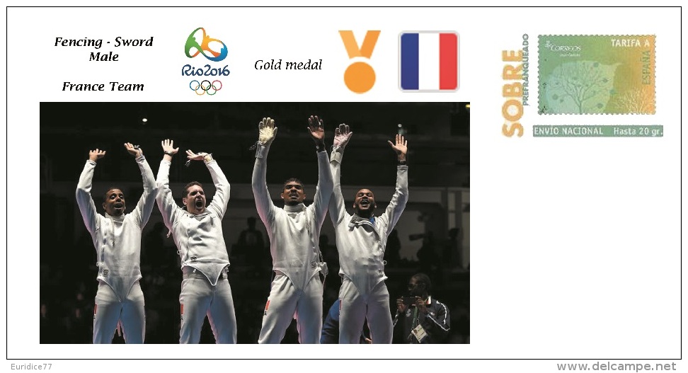 Spain 2016 - Olympic Games Rio 2016 - Gold Medal Fencing Male France Cover - Otros & Sin Clasificación