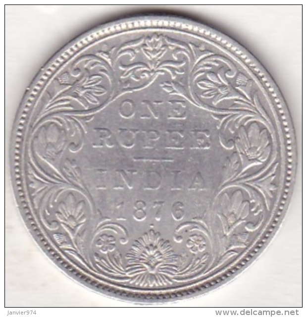 BRITISH INDIA. ONE RUPEE 1876 .VICTORIA . ARGENT /SILVER - Inde