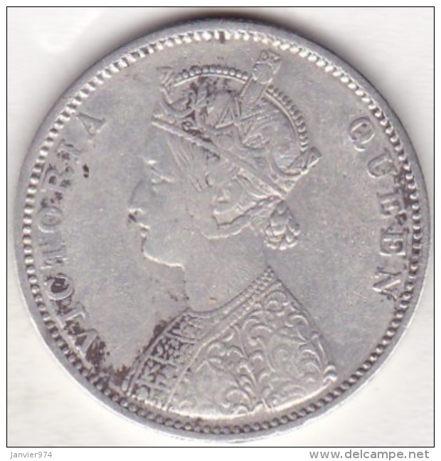 BRITISH INDIA. ONE RUPEE 1876 .VICTORIA . ARGENT /SILVER - Inde