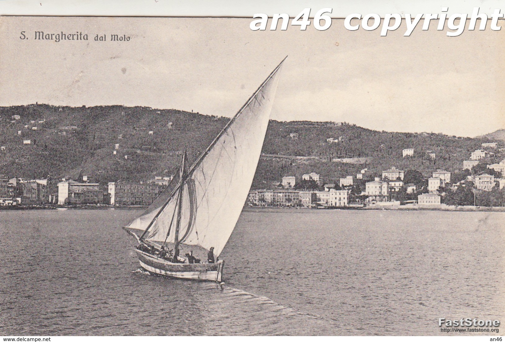 SANTA MARGHERITA-GE-DAL MOLO-VIAGGIATA IL 25/6/1923-OTTIMA CONSERVAZIONE-2 SCAN - Genova (Genoa)