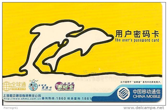 CARTE-GSM-CHINA MOBILE-DAUPHINS-TBE - Mobicartes (GSM/SIM)