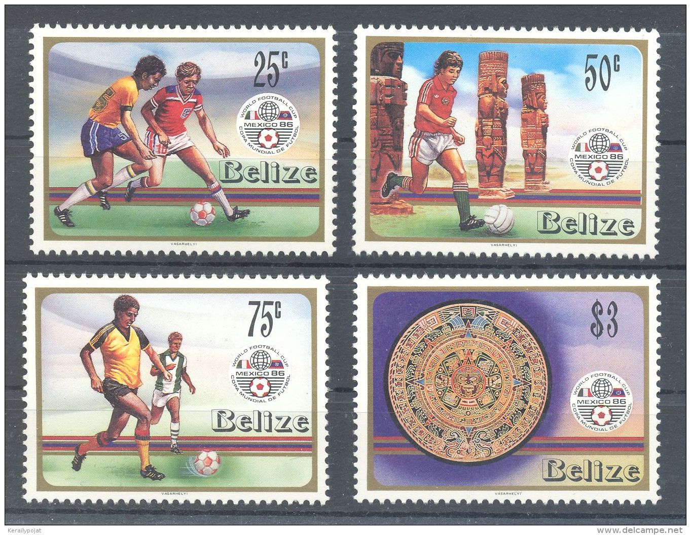 Belize - 1986 Football World Cup MNH__(TH-2297) - Belize (1973-...)
