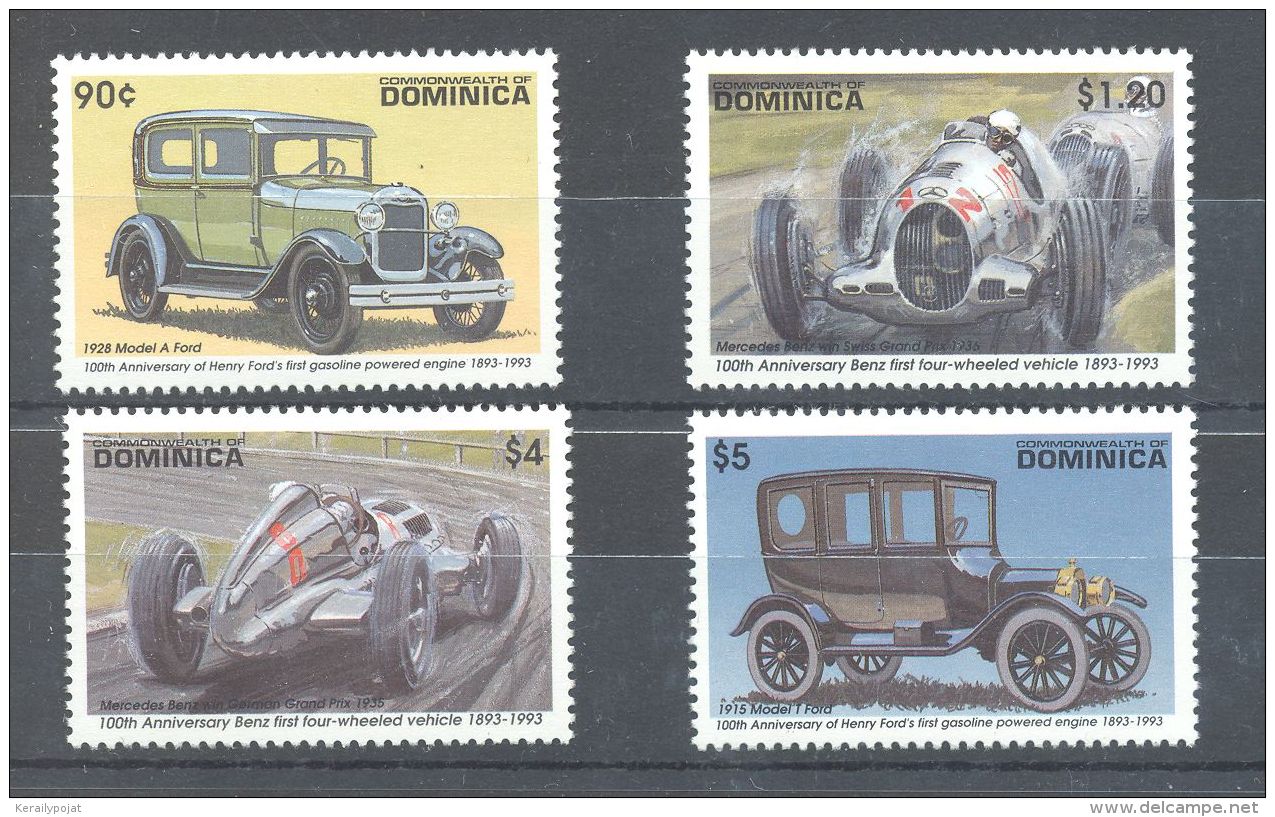 Dominica - 1993 Cars MNH__(TH-9145) - Dominica (1978-...)