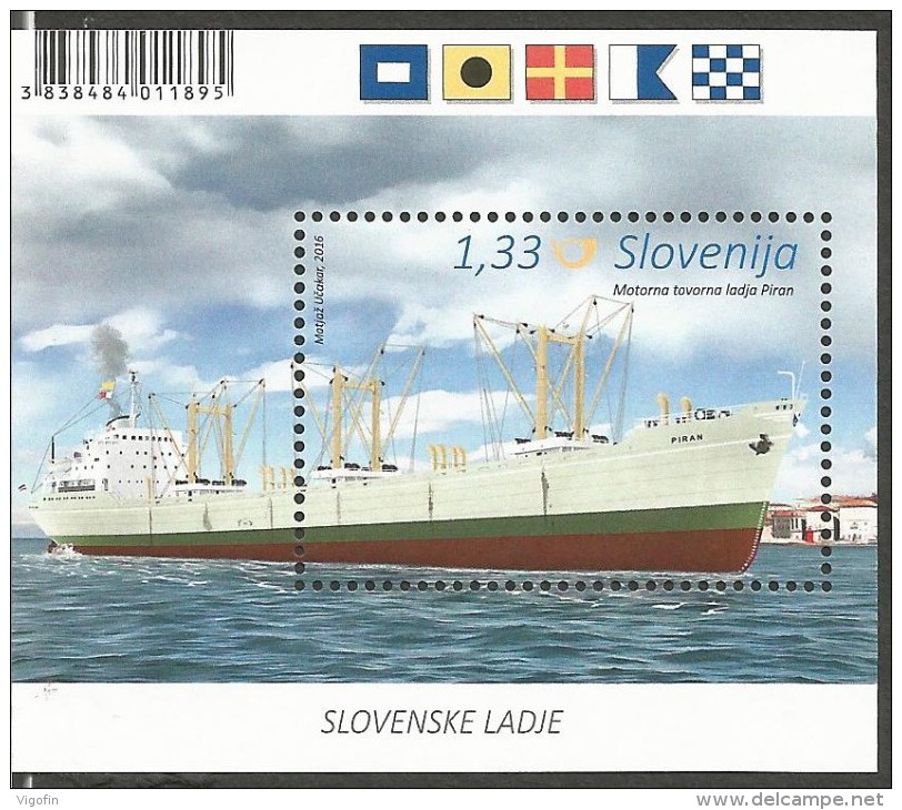 SI 2016-12 SHIPS "PIRAN", SLOVENIA, S/S, MNH - Schiffe