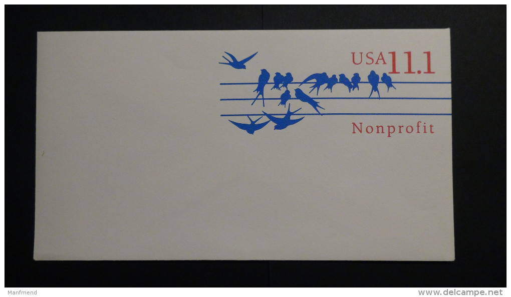 USA - 1991- 11.1 Cents - Envelope - Postal Stationery - Unused - Look Scan - 1981-00