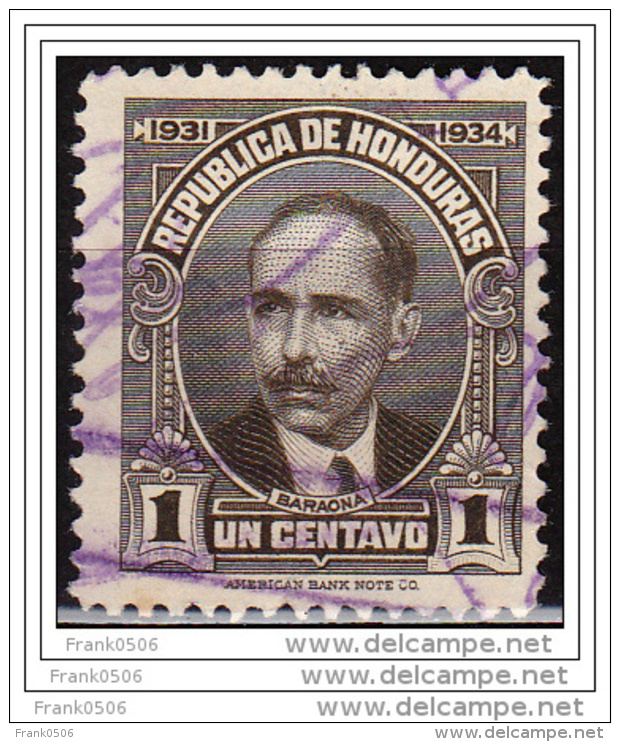 Honduras 1931, Paz Baraona, 1c, Used - Honduras