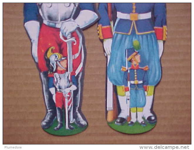 PUBLICITE SIROP LYSINE , 2 SOLDATS , MILITARIA , FIGURINES  CUIRASSIER Et CHASSEUR 2° EMPIRE  , Découpis - Advertising