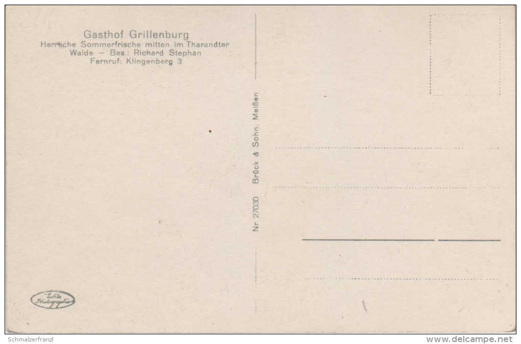 AK Grillenburg Gasthof Innenansicht Bei Tharandt Klingenberg Hartha Hetzdorf Edle Krone Freital Dorfhain Naundorf Mohorn - Klingenberg (Sachsen)