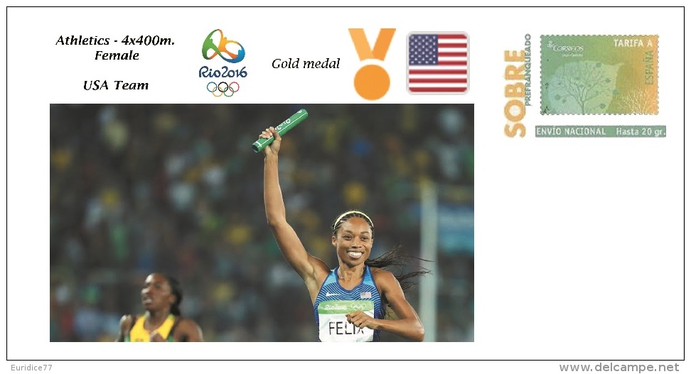 Spain 2016 - Olympic Games Rio 2016 - Gold Medal - 4x400m. Female USA Cover - Otros & Sin Clasificación