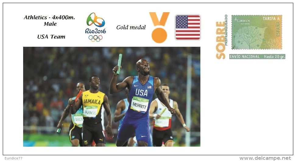 Spain 2016 - Olympic Games Rio 2016 - Gold Medal - 4x400m. Male USA Cover - Otros & Sin Clasificación