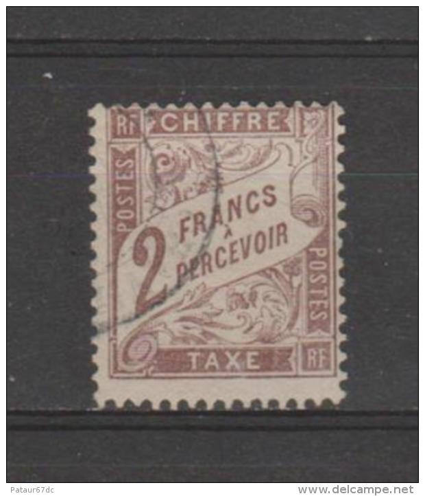 FRANCE / 1881 - 1892 / Y&T TAXE N° 26 : Duval 2F Marron - Choisi - Cachet Rond - 1859-1959 Oblitérés