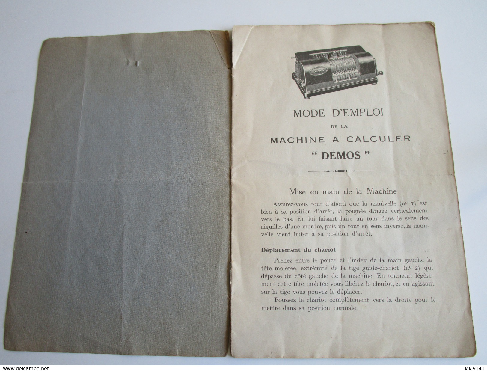 Mode D'Emploi De La MACHINE A CALCULER "DEMOS" Fabriquée à GRANGES - Suisse Française  (16 Pages) - Autres & Non Classés