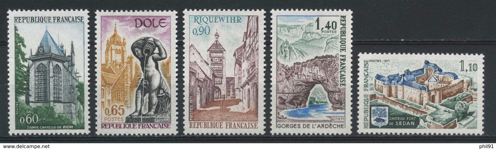 FRANCE      Série Touristique    N° Y&T   1683  à  1687    ** - Unused Stamps