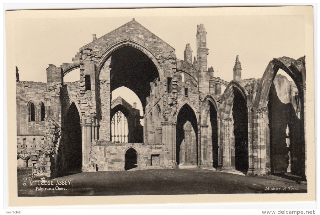 Melrose Abbey. Pulpitum & Quire - (Scotland) - Roxburghshire