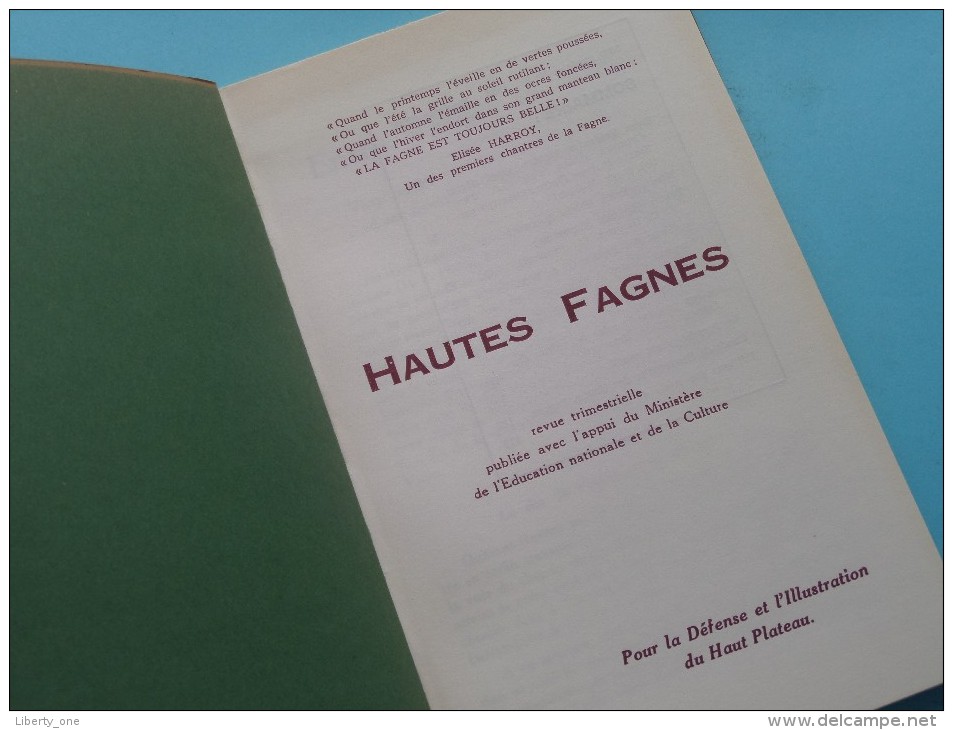 HAUTES FAGNES Revue Trimestrielle N° 2 - Anno 1969 / FANIA ( Zie Foto´s ) ! - Dépliants Touristiques