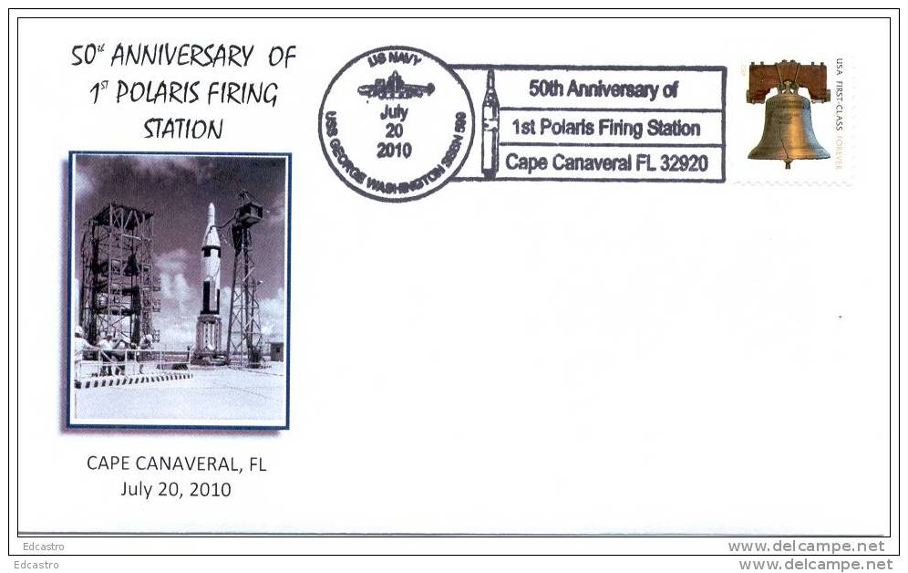 UNITED STATES. USA 2010. 50th Anniversary Of 1st Polaris Firing Station. Cape Cnaveral. Florida. Space - United States