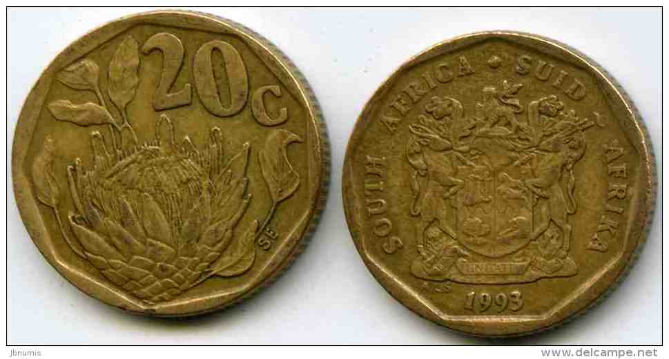 Afrique Du Sud South Africa 20 Cents 1993 KM 136 - Sudáfrica