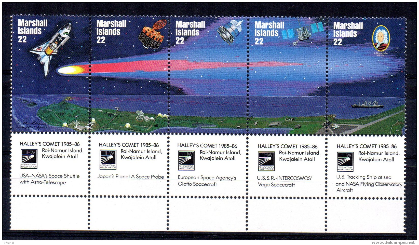 Marshall Islands - 1985 - Appearance Of Halley's Comet - MNH - Marshall