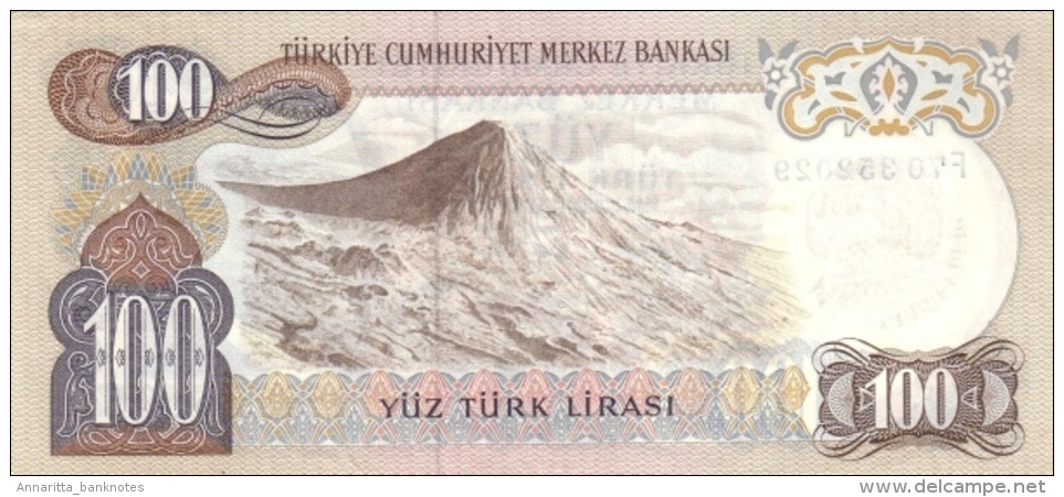 TURKEY 100 TURK LIRASI L.1970 (1979) P-189b UNC FLUORESCENT S/N [TR266c] - Turkey