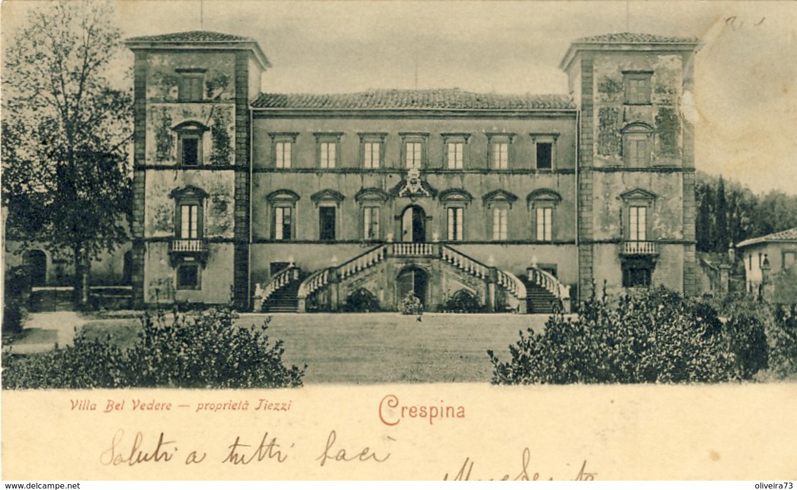 CRESPINA, Villa Bel Vedere (1902), 2 Scans,  ITALIA - ITALIE - Pisa