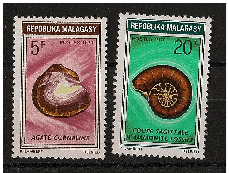 Madagascar N°Yv. 472 à 473 - Neuf Luxe ** - MNH - Postfrisch - Fossilien