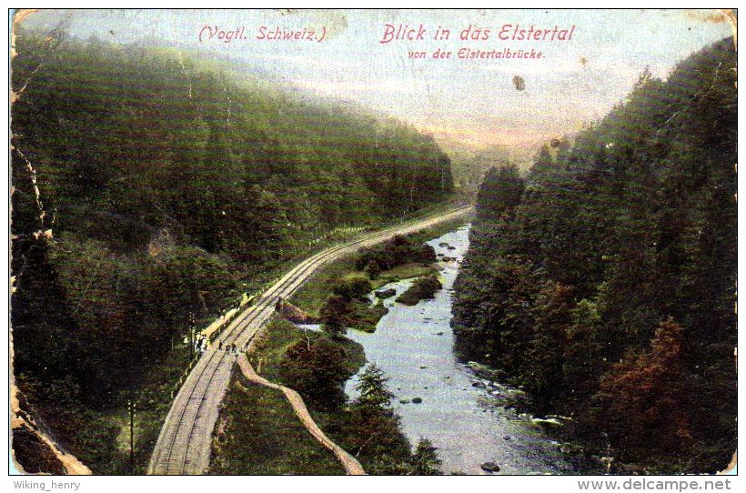 Pöhl Jocketa - Blick In Das Elstertal Von Der Elstertalbrücke - Poehl