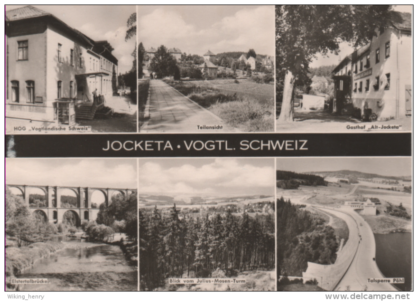 Pöhl Jocketa - S/w Mehrbildkarte 1 - Poehl