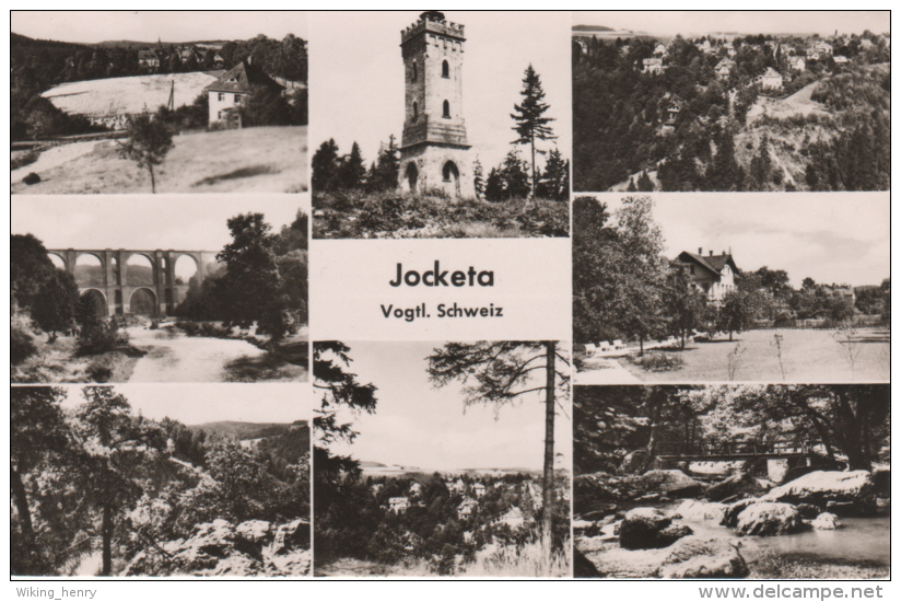Pöhl Jocketa - S/w Mehrbildkarte 2 - Poehl