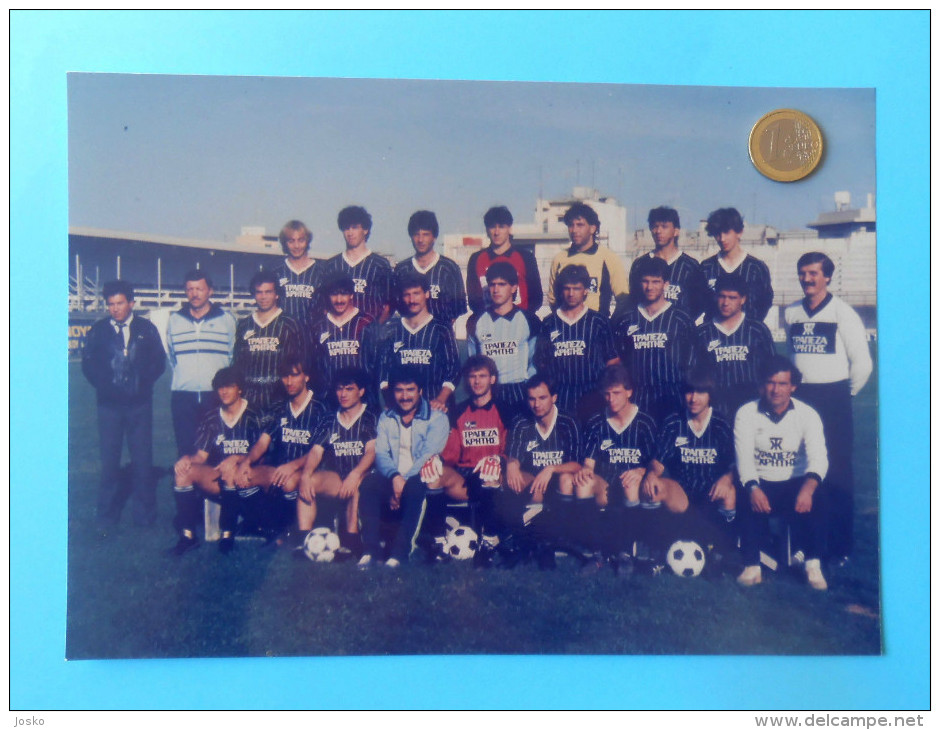 OFI Crete FC - Greece Football Soccer Club ... Vintage Lot ... Folder & Large Photo & Documents * Fussball Calcio Grece - Apparel, Souvenirs & Other