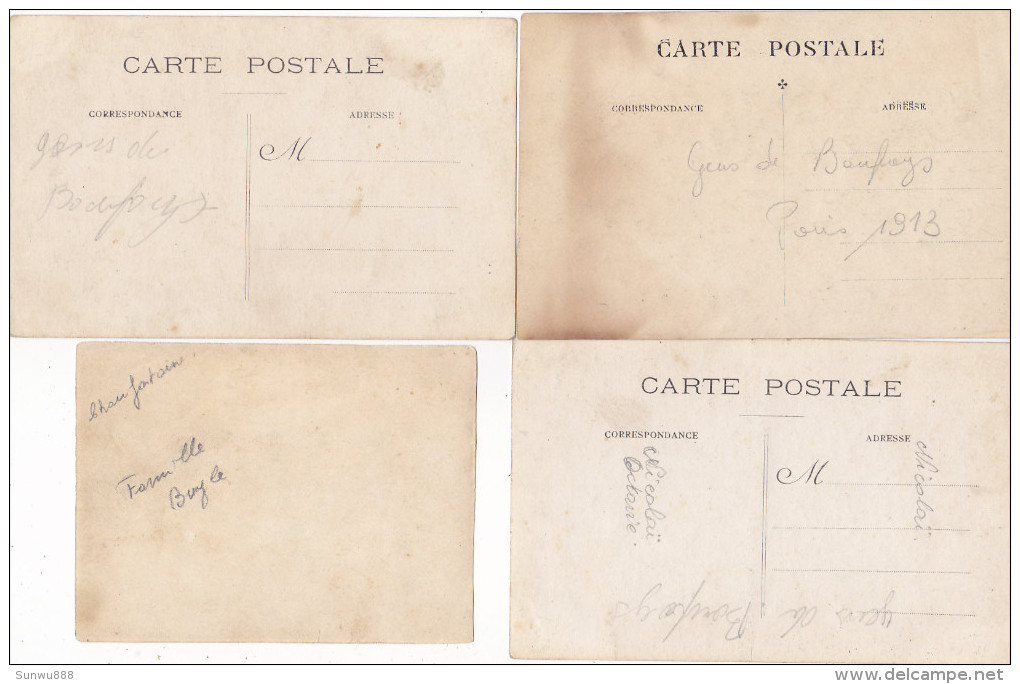 Beaufays - Lot De 4 Photos (3 Carte-photo & 1 Photo) Animée (famille Buyle, Nicolaï Octavie, Paris 1913) - Chaudfontaine