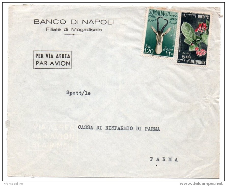 SOMALIA/SOMALIE - AIR MAIL COVER TO ITALY - Somalia (1960-...)