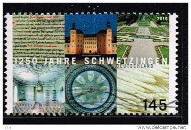 Bund 2016, Michel# 3204 O 1250 Jahre Schwetzingen - Gebraucht