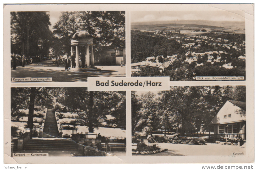 Quedlinburg Bad Suderode - S/w Mehrbildkarte 6 - Quedlinburg