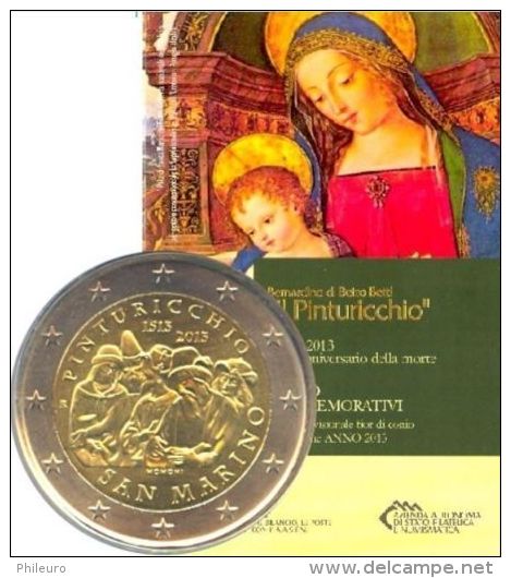 San Marino (Saint Marin) 2013 : 2 Euro Commémorative "Pinturicchio" (en Coffret BU) - San Marino