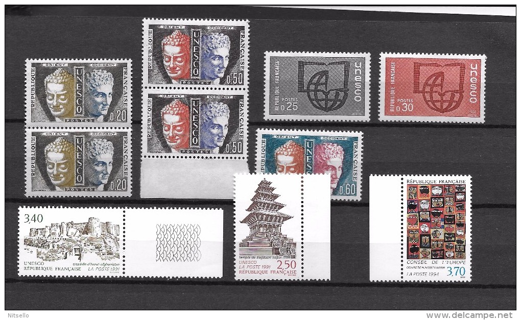 LOTE 786  ///  UNESCO   LOTE - BUENOS VALORES **MNH - Mint/Hinged