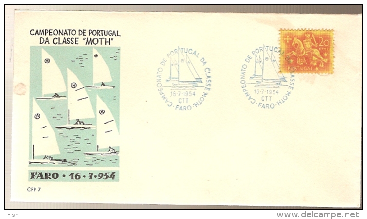 Portugal & FDC Campeonato De Portugal De Vela, Classe Moth, Faro 1954 (765) - Sailing