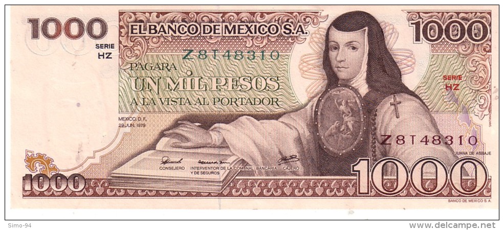 Mexico P.70c 1000 Pesos 1979 Unc - Mexiko
