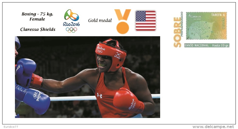 Spain 2016 - Olympic Games Rio 2016 - Gold Medal - Boxing Female USA Cover - Otros & Sin Clasificación