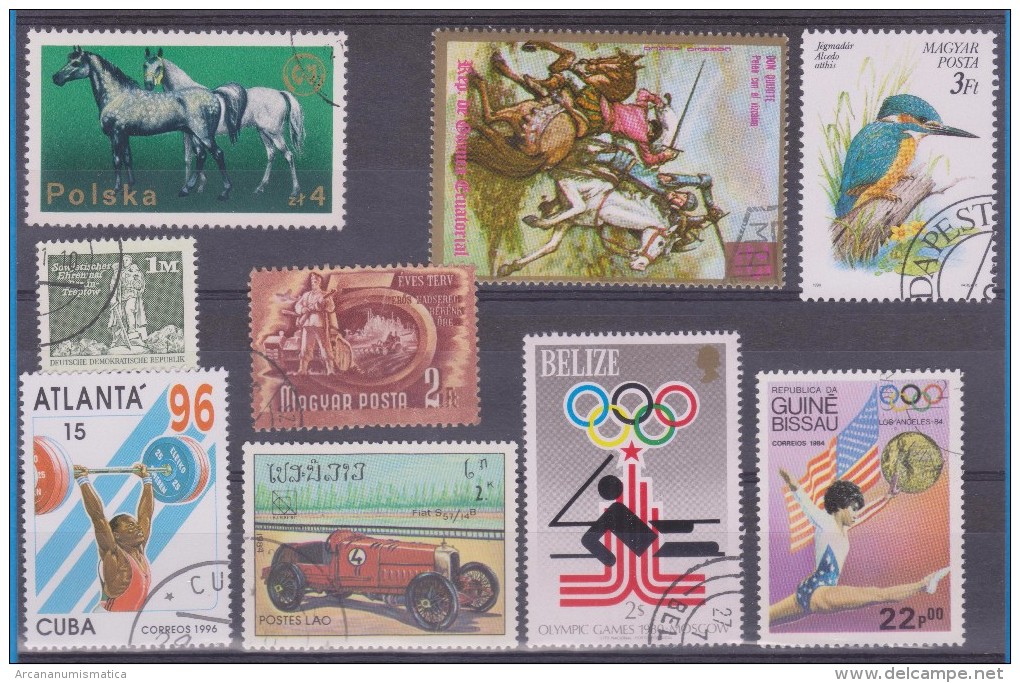 LOT OF USED STAMPS COCHES CARS DEPORTES SPORTS ANIMALES  ANIMALS  PAISES  COUNTRIES VARIOS  VARIOUS   S-1523 - Kilowaar (max. 999 Zegels)