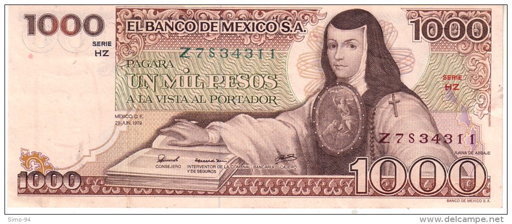 Mexico P.70c 1000 Pesos 1979 Unc - Mexiko