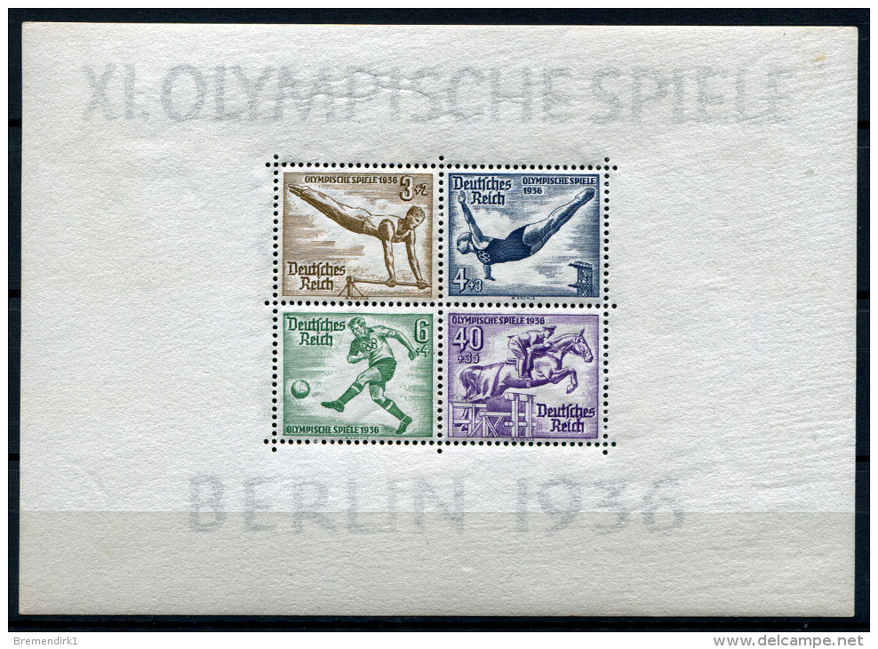 32948) DEUTSCHES REICH Block 5 Z (dickes Papier) Gefalzt Aus 1936, 100.- € - Ungebraucht