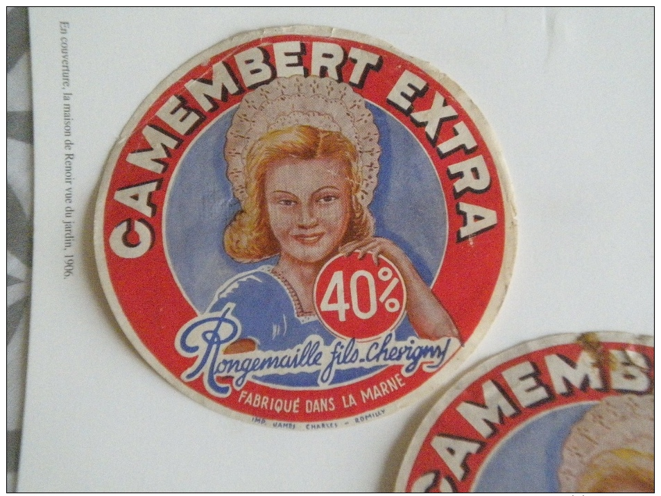 Ancienne étiquette Fromage Camembert Champagne  Fromagerie Rongemaille Fils Chevigny , Marne 51 Fermière Coiffe - Fromage