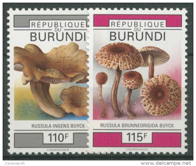 Burundi 1993 Einheimische Pilze 1778/79 Postfrisch - Ungebraucht