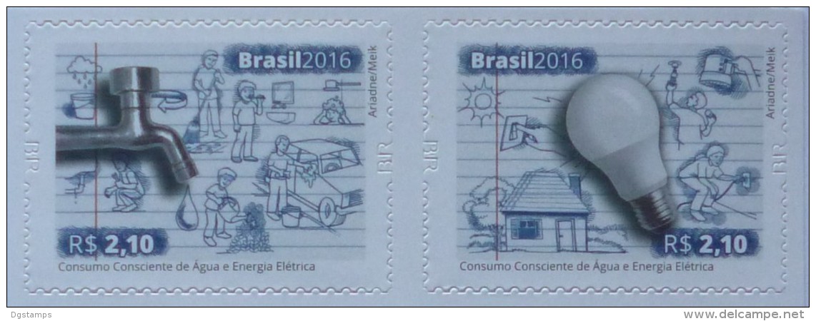 Brasil 2016 ** Uso Consciente Del Agua Y Energia Electrica. See Desc. - Neufs