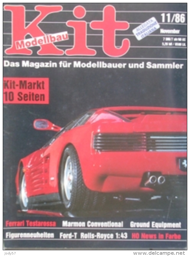 KIT - MODELLBAU - N.11/86 NOVEMBER 1986 - FERRARI TESTAROSSA 1/16 FUJIMI - Germany