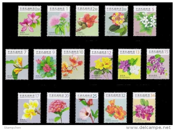 Taiwan Complete Series 2009-2010 Flower Stamps (I-IV)  Flora - Collections, Lots & Series