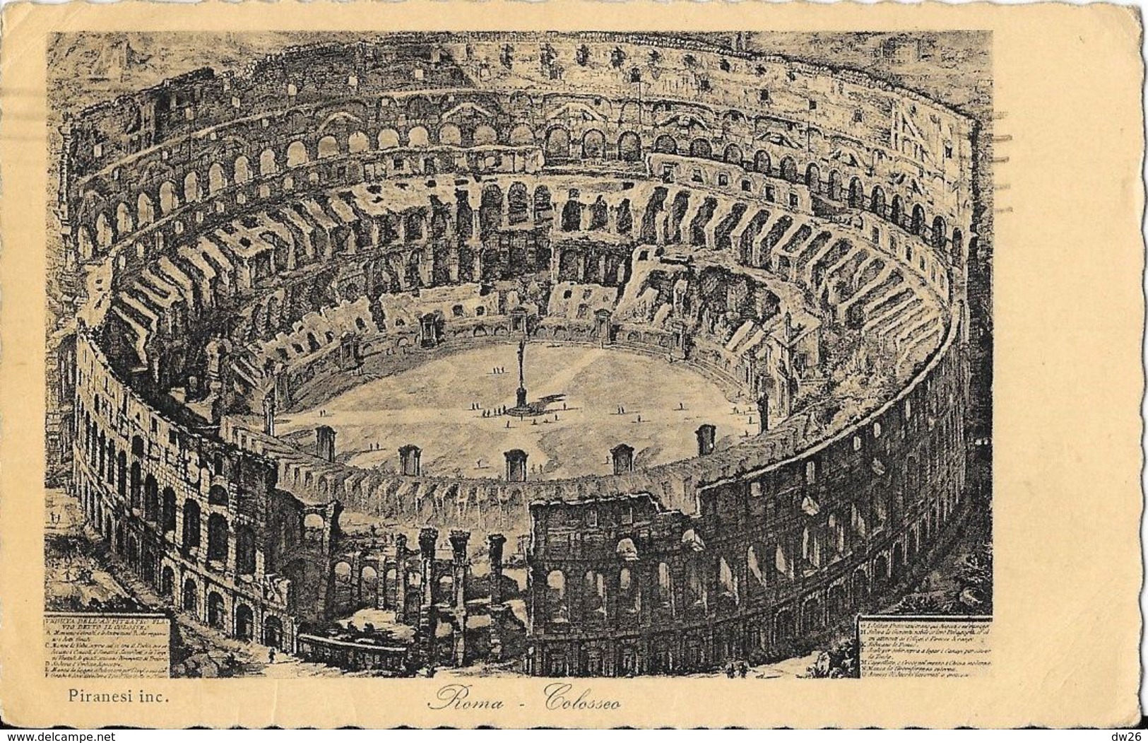 Roma - Colosseo (Colisée) - Piranesi Inc. - Edit. Brunner & C. - Colosseum