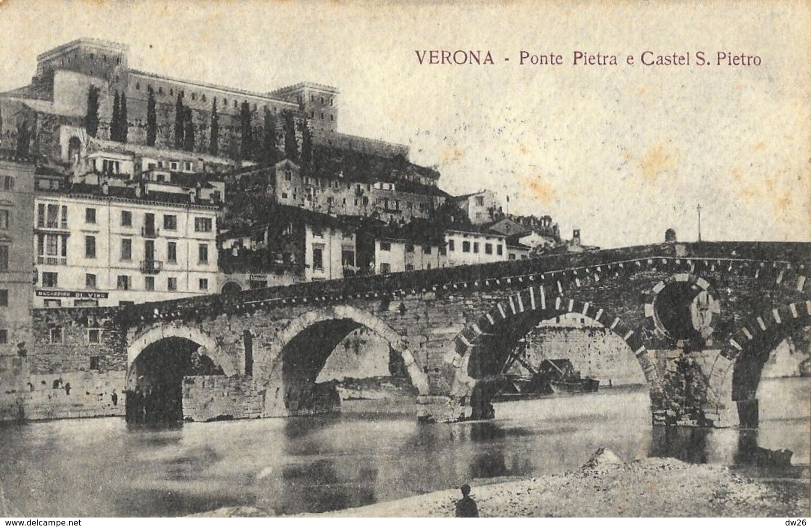 Verona - Ponte Pietra E Castel S. Pietro - Editore O. Onestinghel - Carte Non Circulée - Verona